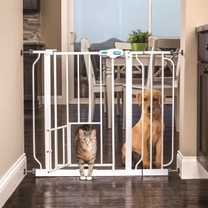 Extra Wide Assembly Gate with Small Pet Door