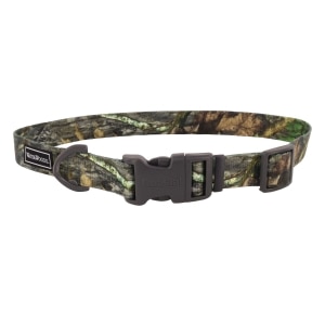 Water and Woods Adjustable Camo Patterned Dog Collar Green