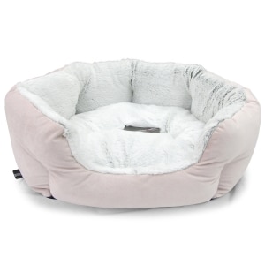 Reversible Velvet Cushion Bed Pink
