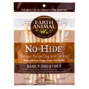 No-Hide Grass-Fed Venison Stix Natural Rawhide Alternative Dog & Cat Chew