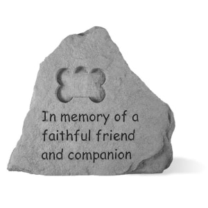 Memorial Stone with Bone Shaped Opening