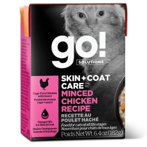 Skin + Coat Care Minced Chicken With Grains Recipe Cat Food