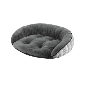 Striped Crescent Bed Grey
