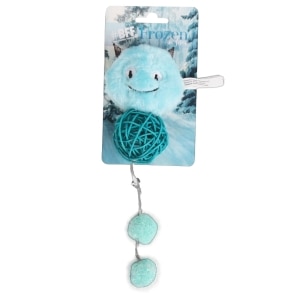 Frozen in Time Yeti Willow Ball with Pom Poms Cat Toy