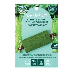 Enriched Life Crinkle Barrel with Apple Sticks Toy for Small Animals