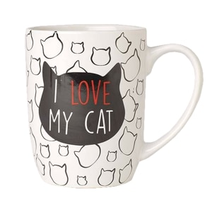 I Love My Cat Mug - White
