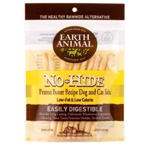 No-Hide Peanut Butter Stix Natural Rawhide Alternative Dog & Cat Chew