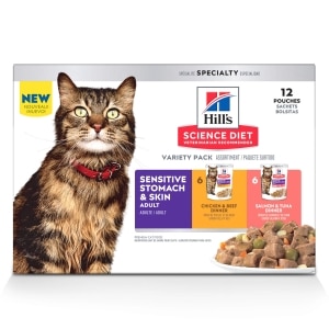 Sensitive Stomach & Skin Adult Cat Food Variety Pack