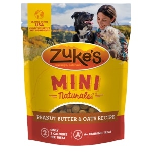 Mini Naturals Peanut Butter & Oats Recipe Dog Treats