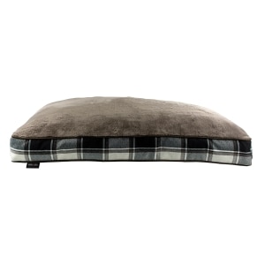 Black, Taupe & Ivory Plaid Pillow Bed