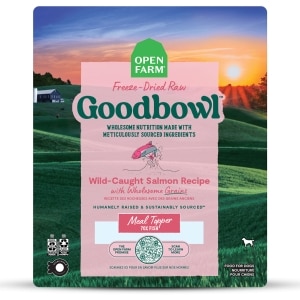 Goodbowl Freeze-Dried Raw Wild-Caught Salmon Recipe With Wholesome Grains Adult Dog Food Topper