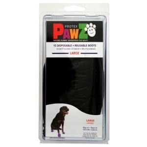 Disposable Rubber Dog Boots Black