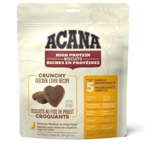 High-Protein Biscuits, Crunchy Chicken Liver Recipe Medium to Large Dog Treats
